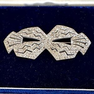 Gorgeous antique rhinestone sash pin SPARKLING, Downton , Hollywood glam, estate